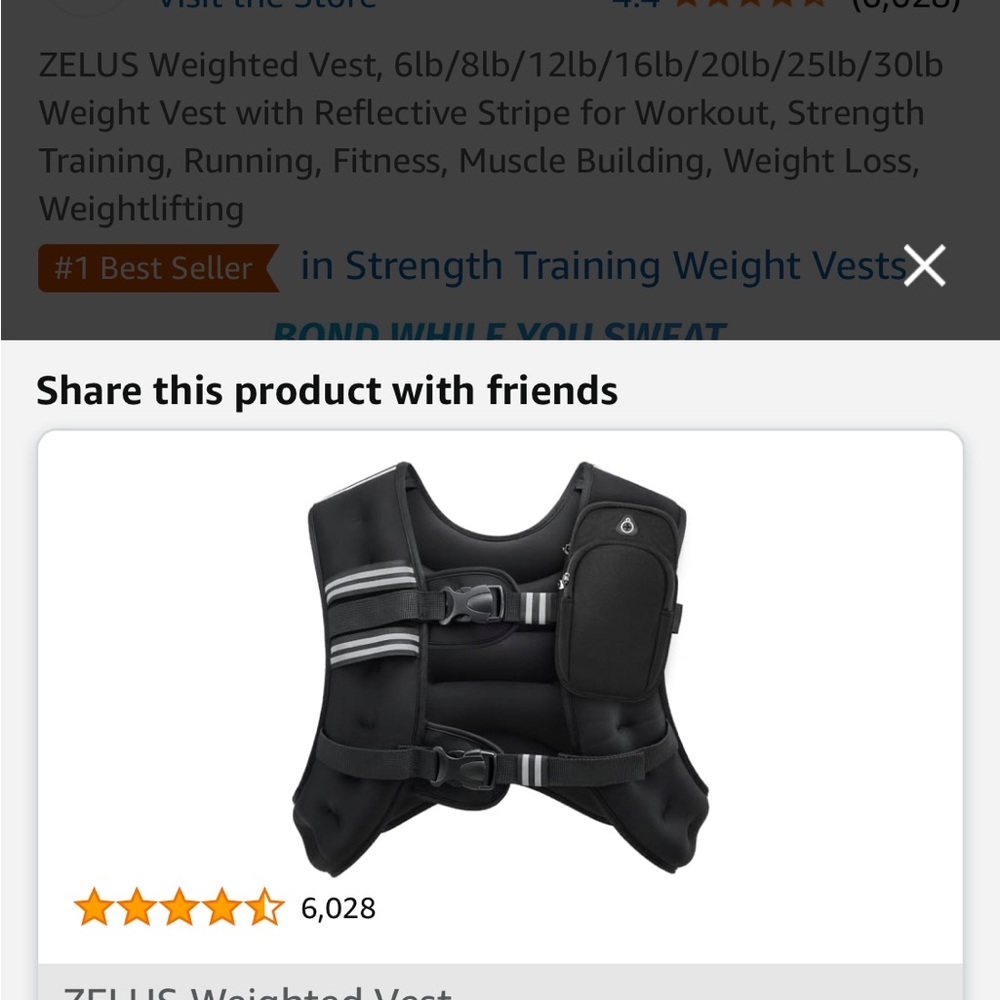 Weighted workout vest retails for over $100 
Weighs 16
